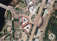 a) Location of ‘Suasana PJH Office Building, b) Typical Plan for Measurement Area, c) Data Collection Instrument.