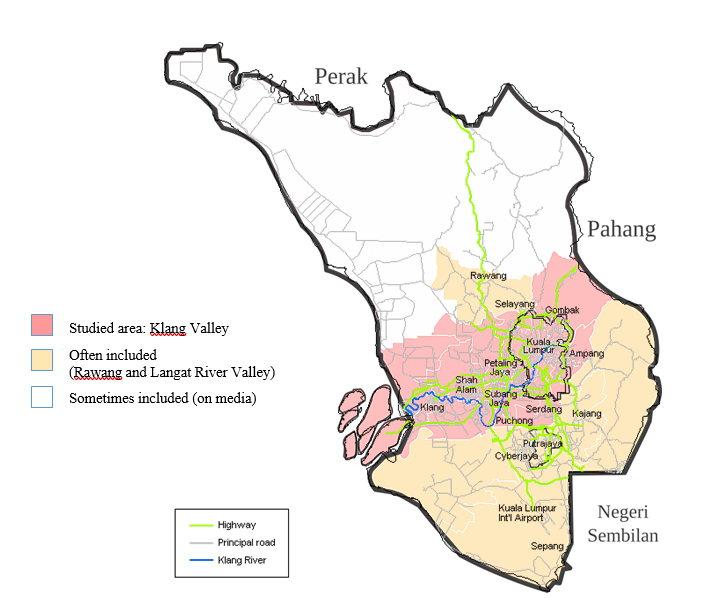 Figure 2: Definition of Klang Valley by parliamentary constituencies (2016 proposed boundaries)