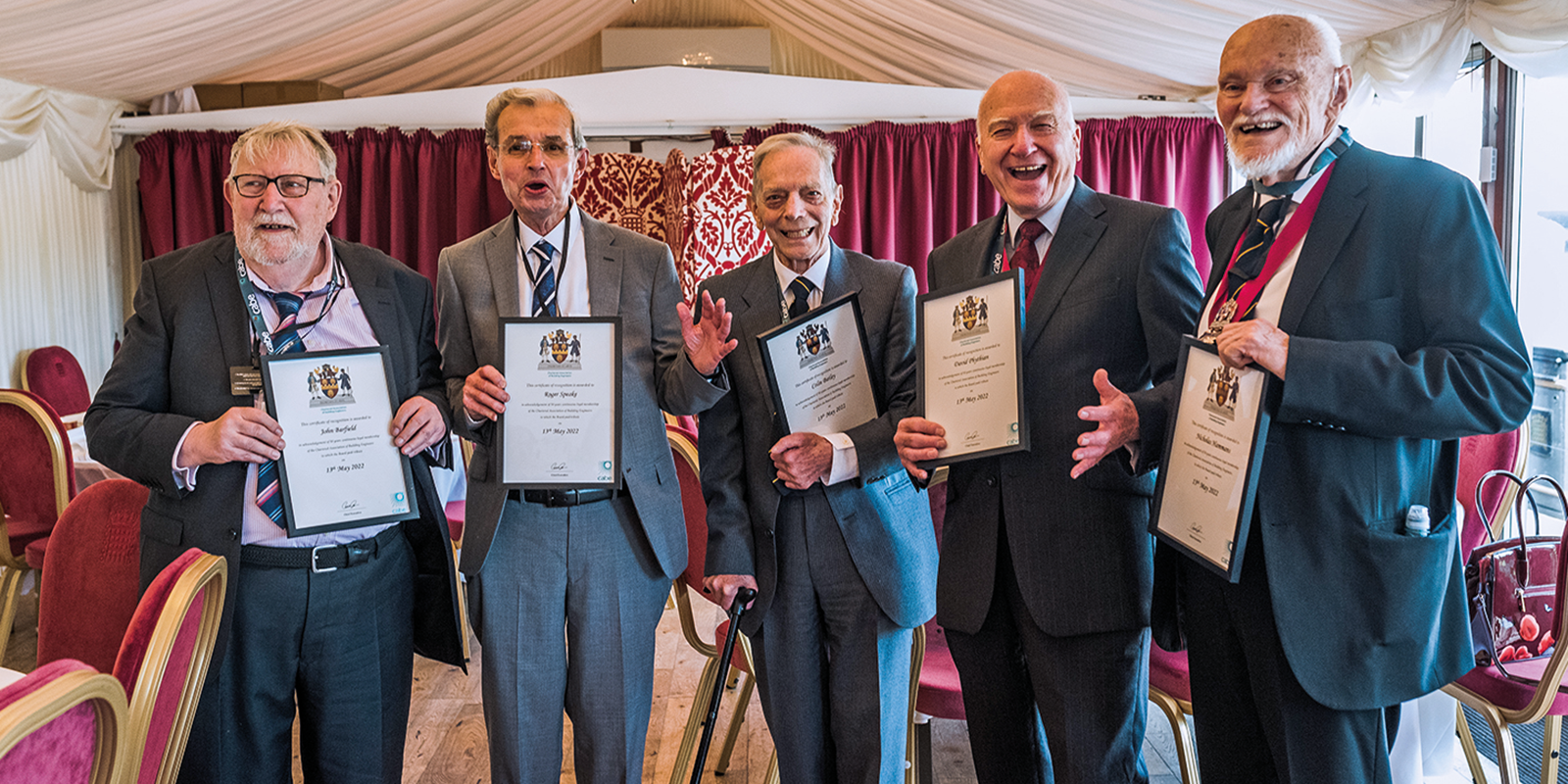 web_p13_Welcoming-the-new-CABE-president_50-Years---LR-John-Barfield-Roger-Speake,-Colin-Bailey-David-Phythian-and-Nick-Hammans.png