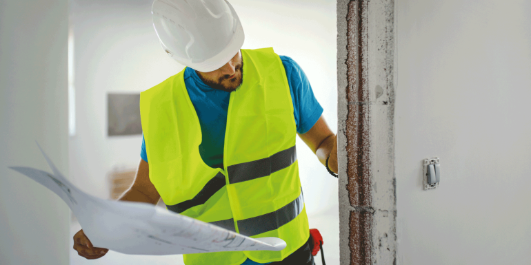 Supervisor de construcción haciendo un poco de control de calidad - Image credit : istock-1268578026