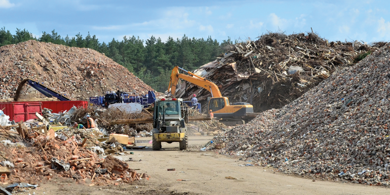 Industrial waste treatment processing plant.