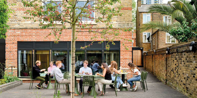 the terrace allows staff to enjoy time outdoors.Image credit | Simon Kennedy