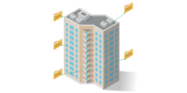 isometric icon apartment building city infrastructure CREDIT_iStock_912303292_1363939840