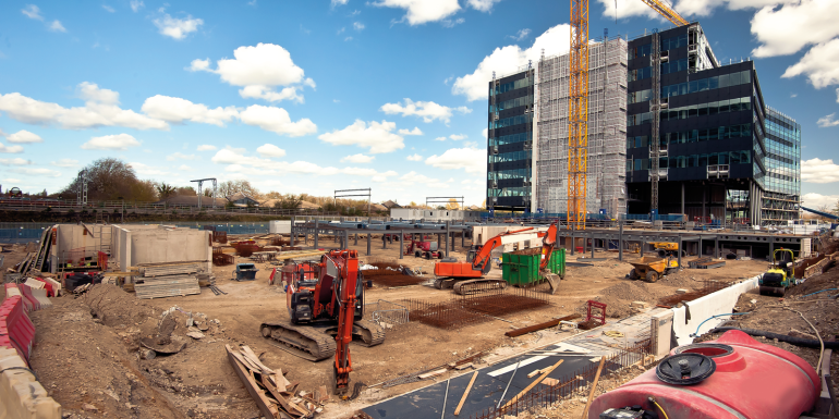excavator on construction site. CREDIT_shutterstock_268594328