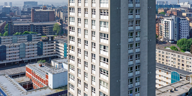 High rise council flats in Glasgow city.istock-2157730194