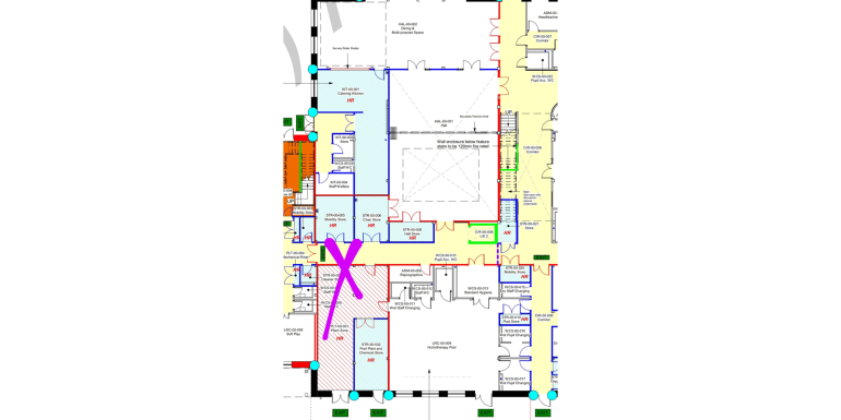 The location of the issue in relation to the floorplan and fire safety measures