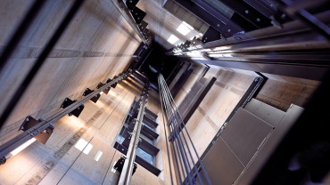 Inside a modern lift shaft.credit_istock-185031101