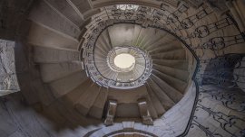 Cantilever stairs at Seaton Deleval Hall