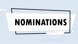 Nomination. Origami style speech bubble banner. Image credit-iStock-1329865439