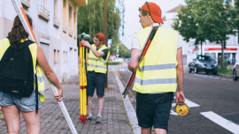 Engineer checking surveyor equipment tachometer. CREDIT_Shutterstock_674103865