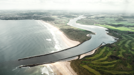 Portstewart Beach and Castlerock Beach at the mouth of the River Bann.CREDIT_shutterstock_2502818665