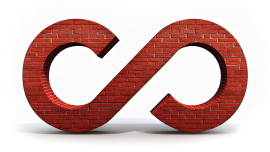 three 3d interlinking brick walls forming three sections of circle 51814.CREDIT_Adobe-Firefl