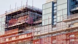 Orange cladding on building. CREDIT_alamy_2r2mk01