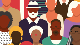 Colorful illustration of diverse people