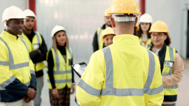 Construction, teamwork and people in meeting for planning.CREDIT_shutterstock_2383287291