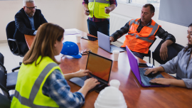 rchitects working together at construction site stock photo CREDIT_iStock-1496070286