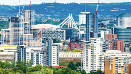 Aerial shot of Cardiff City,credit_istock-2157342142