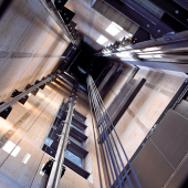 Inside a modern lift shaft.credit_istock-185031101